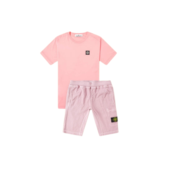 Stone Island - Ensemble Short T-Shirt Rose