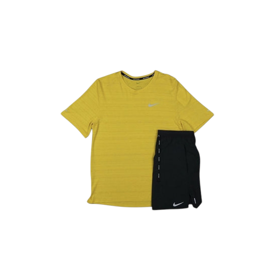 Nike - Ensemble Short T-Shirt Jaune Pastel
