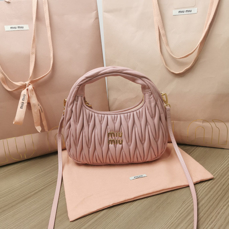 Miumiu - Wander matelassé nappa leather hobo bag