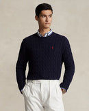 Ralph Lauren - Pull torsadé Bleu Marine