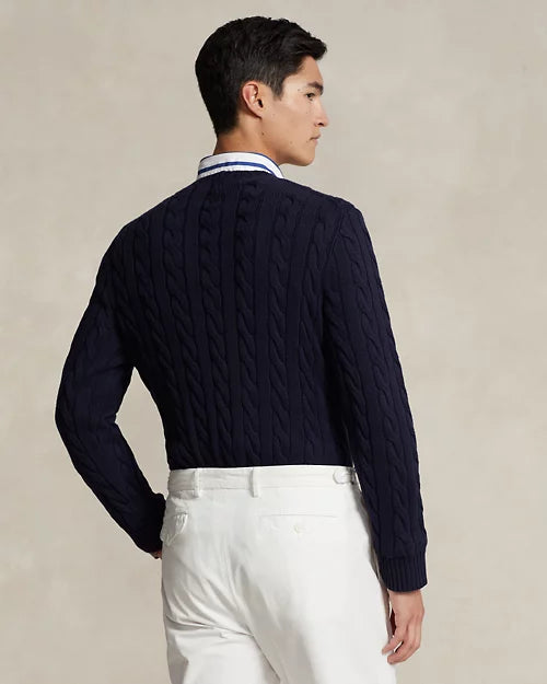 Ralph Lauren - Pull torsadé Bleu Marine