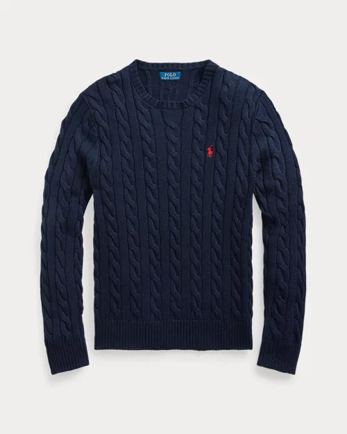 Ralph Lauren - Pull torsadé Bleu Marine