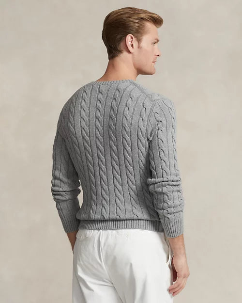 Ralph Lauren - Pull torsadé Gris