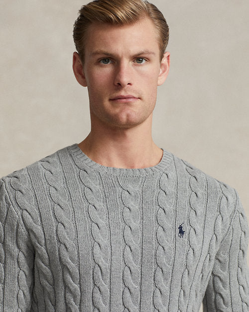 Ralph Lauren - Pull torsadé Gris