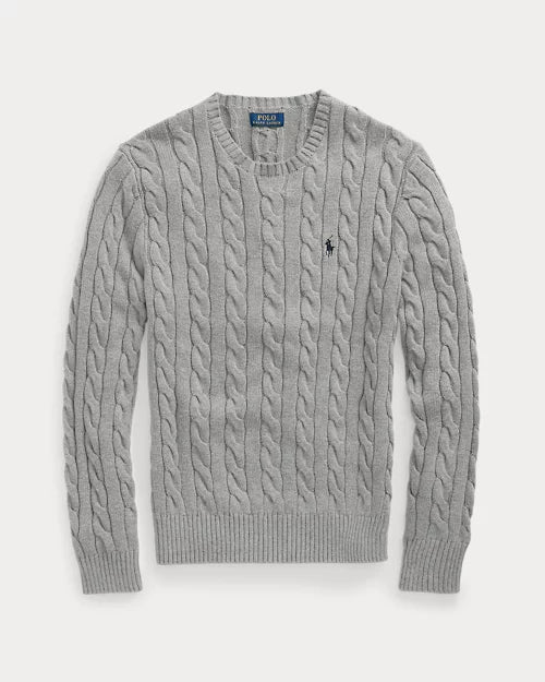 Ralph Lauren - Pull torsadé Gris
