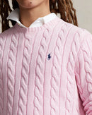 Ralph Lauren - Pull torsadé Rose Pâle