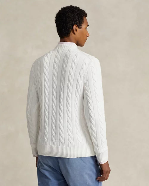 Ralph Lauren - Pull torsadé Blanc