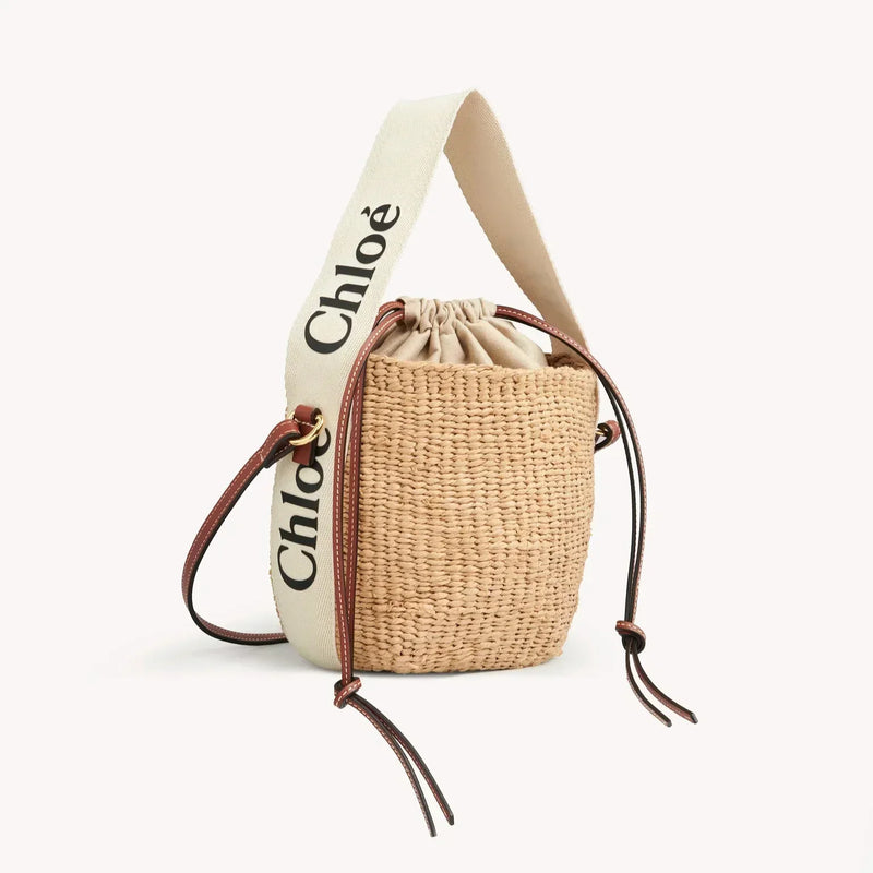 Chloé - Small Woody basket in natural fibers