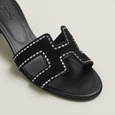 Hermès - Sandales Oasis Noir avec Strass