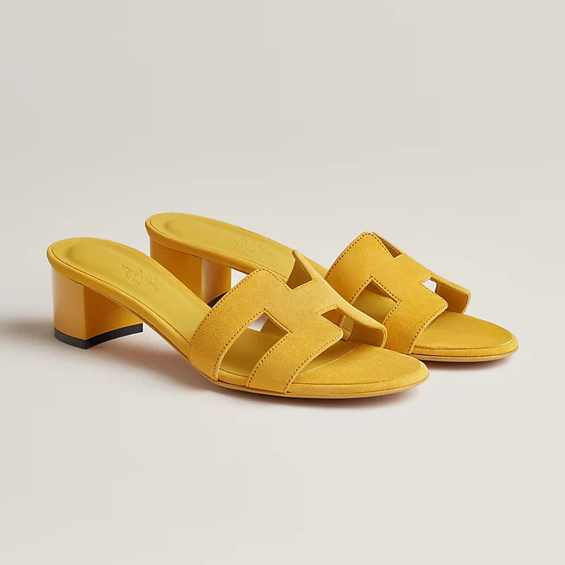Hermès - Sandales Oasis Jaune Bouton D'or
