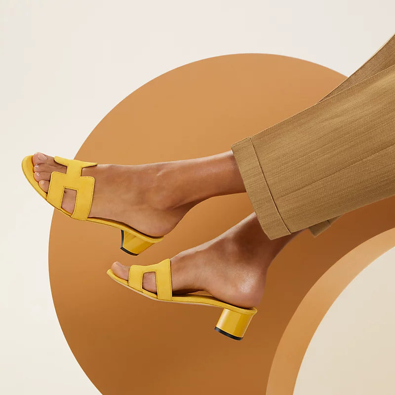 Hermès - Sandales Oasis Jaune Bouton D'or