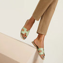 Hermes - Claquettes Vert de mer