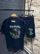 Louis Vuitton - Ensemble SHORT + T-SHIRT Initiales L. V. Bleu foncé