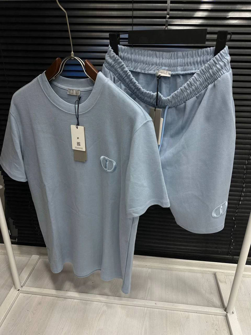 Dior - Ensemble SHORT + T-SHIRT CD Bleu Clair