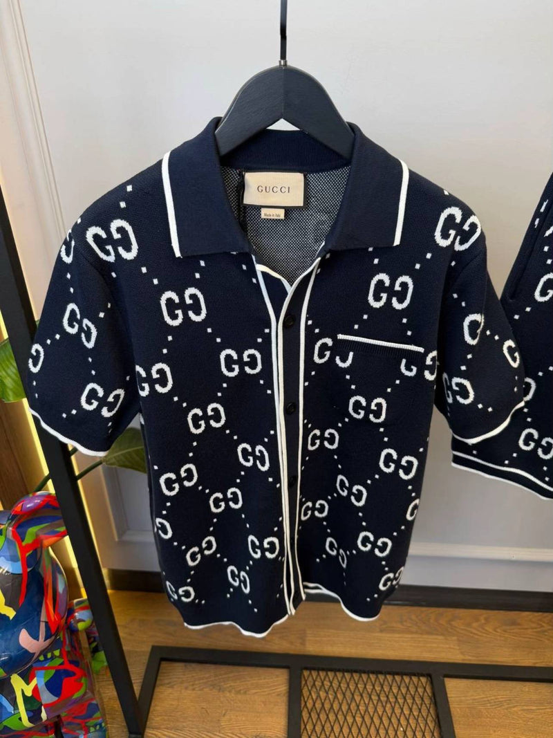 GUCCI - ENSEMBLE GG SHORT + CHEMISE Summer Vibe Bleu