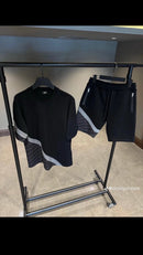 Fendi - ENSEMBLE Short + T-shirt Noir avec bande Grise